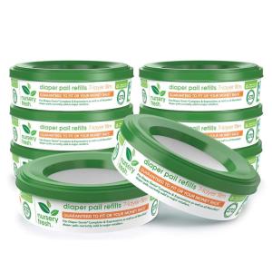 imageNursery Fresh Refill Rings for Diaper Genie and Munchkin Diaper Pails Holds up to 2176 Newborn Diapers 8 Pack272 Count Pack of 8