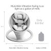 imageMunchkin Baby Swing Portable and Lightweight Bluetooth Enabled Electric Infant Rocker with Natural Sway in 5 Ranges of Motion Newborn Nursery Essentials WhiteGreySwing with Vibration