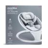 imageMunchkin Baby Swing Portable and Lightweight Bluetooth Enabled Electric Infant Rocker with Natural Sway in 5 Ranges of Motion Newborn Nursery Essentials WhiteGreySwing