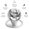 imageMunchkin Baby Swing Portable and Lightweight Bluetooth Enabled Electric Infant Rocker with Natural Sway in 5 Ranges of Motion Newborn Nursery Essentials WhiteGreySwing with Vibration