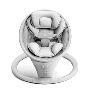 imageMunchkin Baby Swing Portable and Lightweight Bluetooth Enabled Electric Infant Rocker with Natural Sway in 5 Ranges of Motion Newborn Nursery Essentials WhiteGreySwing with Vibration