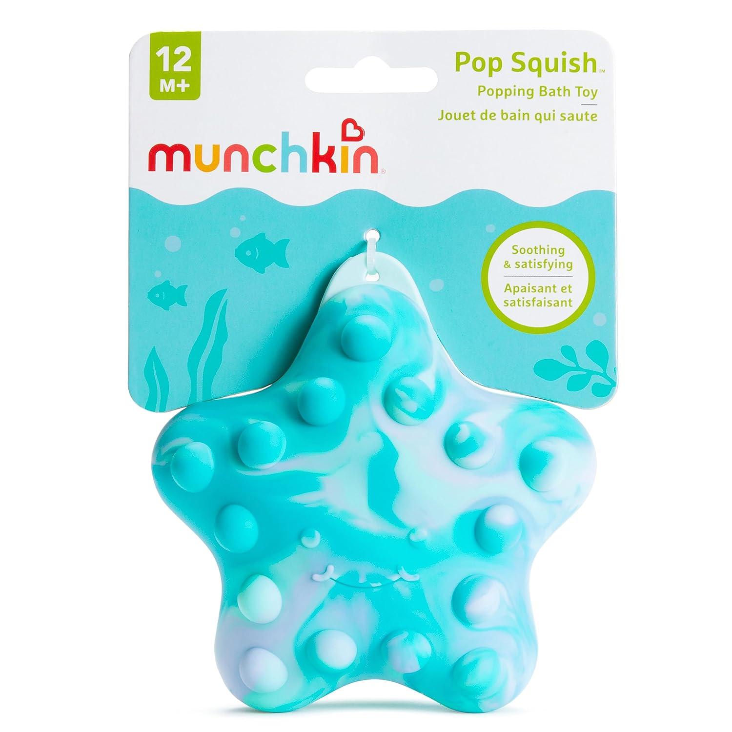 imageMunchkin Pop Squish Bath Toy Mold Free Baby and Toddler Bathtub Toy with Sensory and Fidget Play Turtle and PufferfishSmall