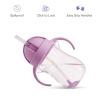 imageMunchkin Any Angle Spill Proof Weighted Straw Trainer Cup Transition Sippy Cups for Toddlers and Babies Click Lock Technology amp Fun Cat Design 10 Ounce Purple