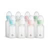 imageMunchkin Bond Silicone Coated Glass Baby Bottles  AntiColic Feeding System with Natural Feel Nipples 4 Ounce 2 Pack BlueWhite