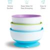 imageMunchkin Stay Put Suction Baby Bowls with Lids  Dishes for Babies and Toddlers SelfFeeding Bowl Set for Kids 6 Months 3 Pack BlueGreen3pk BlueGreenPurple