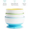 imageMunchkin Stay Put Suction Baby Bowls with Lids  Dishes for Babies and Toddlers SelfFeeding Bowl Set for Kids 6 Months 3 Pack BlueGreen3pk BlueGreenYellow