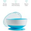 imageMunchkin Stay Put Suction Baby Bowls with Lids  Dishes for Babies and Toddlers SelfFeeding Bowl Set for Kids 6 Months 3 Pack BlueGreen3pk with Lids BlueGreenMint