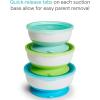imageMunchkin Stay Put Suction Baby Bowls with Lids  Dishes for Babies and Toddlers SelfFeeding Bowl Set for Kids 6 Months 3 Pack BlueGreen3pk with Lids BlueGreenMint