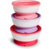 imageMunchkin Stay Put Suction Baby Bowls with Lids  Dishes for Babies and Toddlers SelfFeeding Bowl Set for Kids 6 Months 3 Pack BlueGreen3pk with Lids PinkPurpleLight Pink