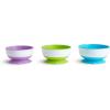 imageMunchkin Stay Put Suction Baby Bowls with Lids  Dishes for Babies and Toddlers SelfFeeding Bowl Set for Kids 6 Months 3 Pack BlueGreen3pk BlueGreenPurple