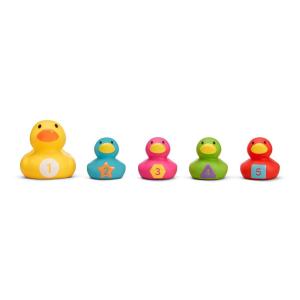 imageMunchkin Count amp Quack Duckies Bath Toys for Toddlers and Babies Watertight Mama Duck and Ducklings Kids 9 Months Helps Teach Numbers Counting Colors and Shapes 5 Piece Set