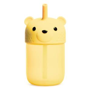 imageMunchkin Gentle Transition Honey Bear Straw Cup for Babies and Toddlers 6 Months and Up Squeezable Sippy Bottle for Easy Drinking 9 Ounce Yellow