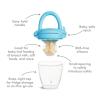 imageMunchkin Silicone Baby Food Feeder for Solids and Purees Great for SelfFeeding and Baby Led Weaning 2 Pack BlueMint