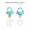 imageMunchkin Silicone Baby Food Feeder for Solids and Purees Great for SelfFeeding and Baby Led Weaning 2 Pack BlueMint