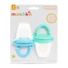 imageMunchkin Silicone Baby Food Feeder for Solids and Purees Great for SelfFeeding and Baby Led Weaning 2 Pack BlueMint