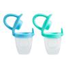 imageMunchkin Silicone Baby Food Feeder for Solids and Purees Great for SelfFeeding and Baby Led Weaning 2 Pack BlueMint