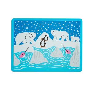 imageMunchkin WildLove Reversible Silicone Placemat for Kids 1pk OrcaPolar Bear